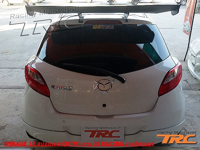 สปอยเลอร์ MAZDA2 2009 5D (DTM) ทรง JS RACING งานไฟเบอร์